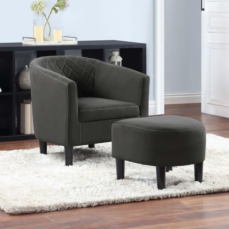 Convience Concept, Inc. Take a Seat Roosevelt Accent Chair with Ottoman