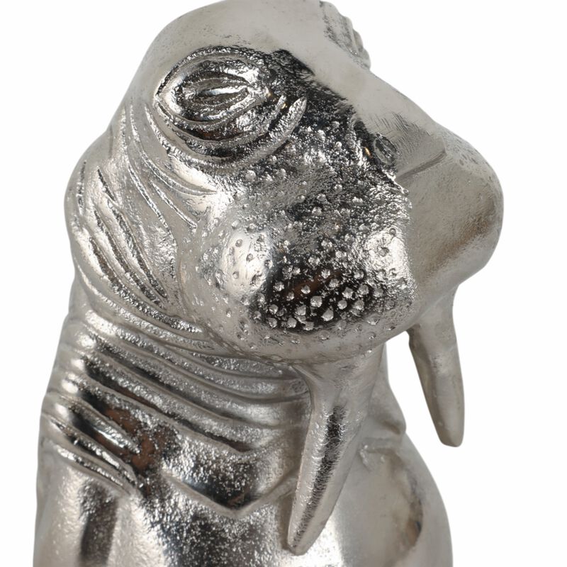 9x5" Metal Walrus, Silver image number 4