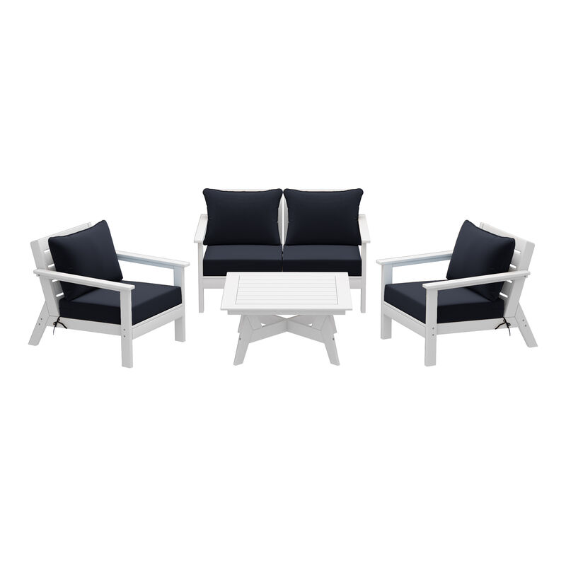 WestinTrends Outdoor 5-Piece Modular Sectional Patio Furniture Sofa Set