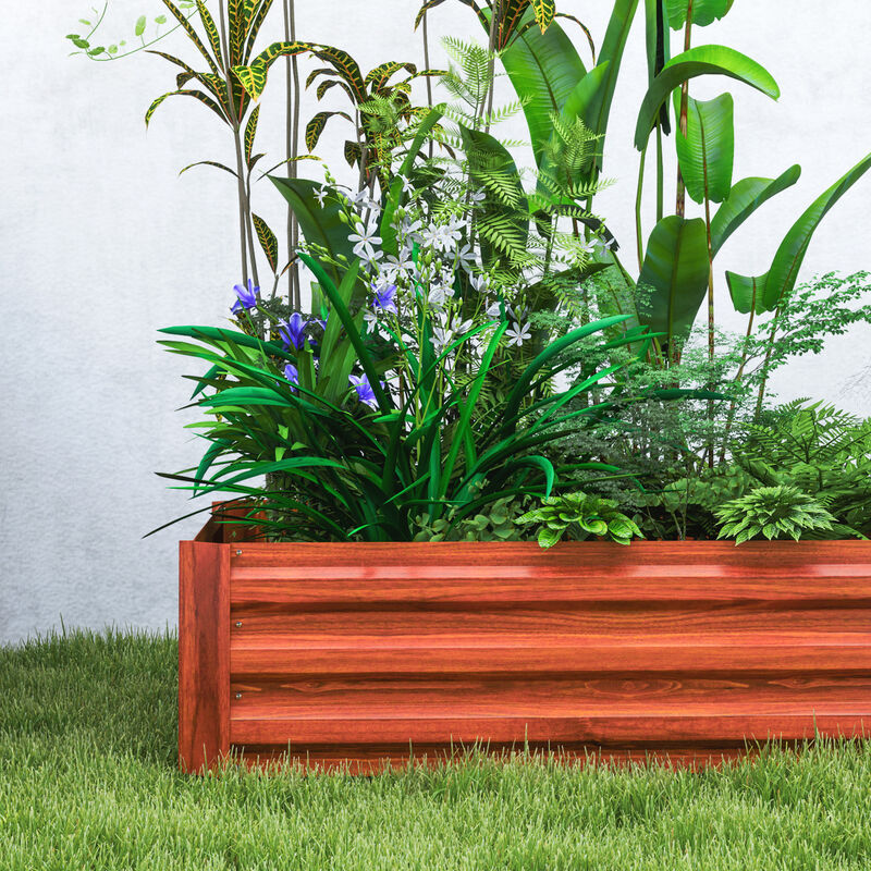 Hivvago Galvanized Raised Garden Bed 2-Piece for Vegetables and Herbs image number 6