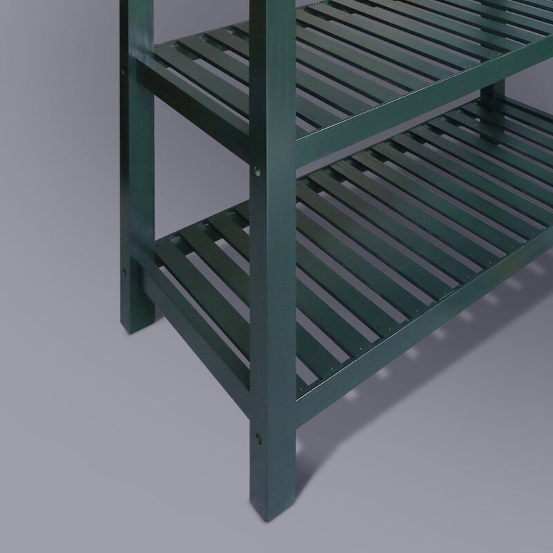 Casual Home Kitchen Island with Solid American Hardwood Top, Hunter Green