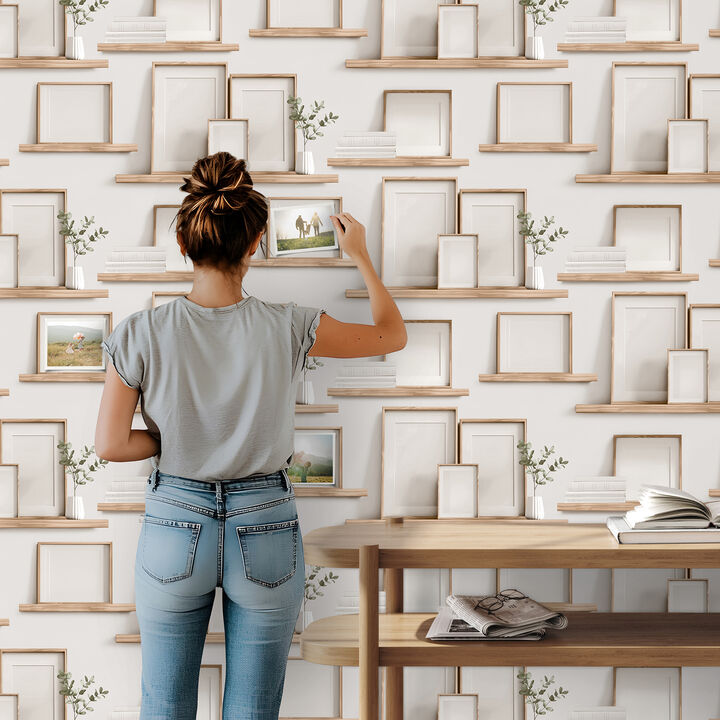 Frame Shelves Wallpaper