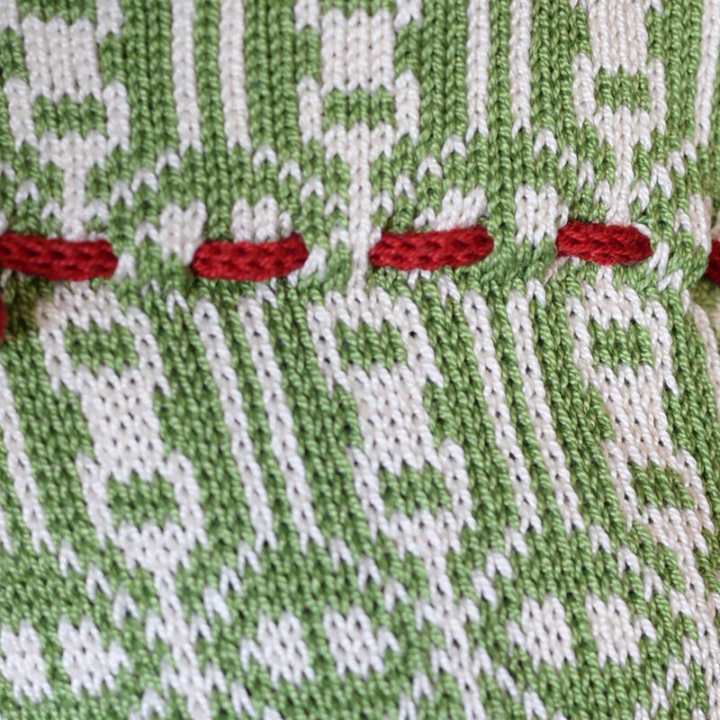 Green Patterned Stocking image number 2