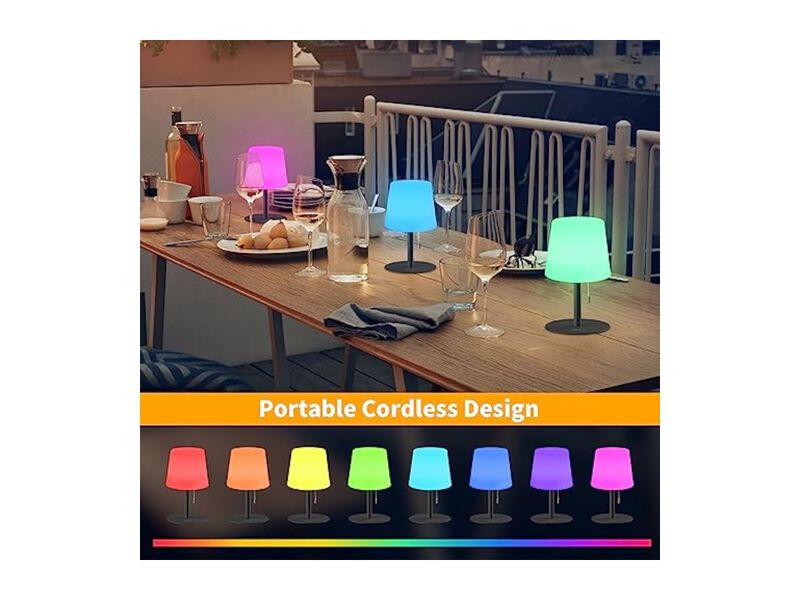 Rechargeable Cordless Waterproof Shower Lamp For Bedroom Bathroom Home Office image number 2