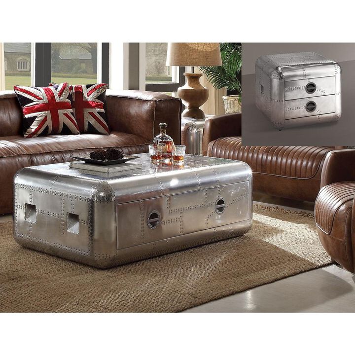 Acme Furniture Brancaster Coffee Table, Aluminum (82180)