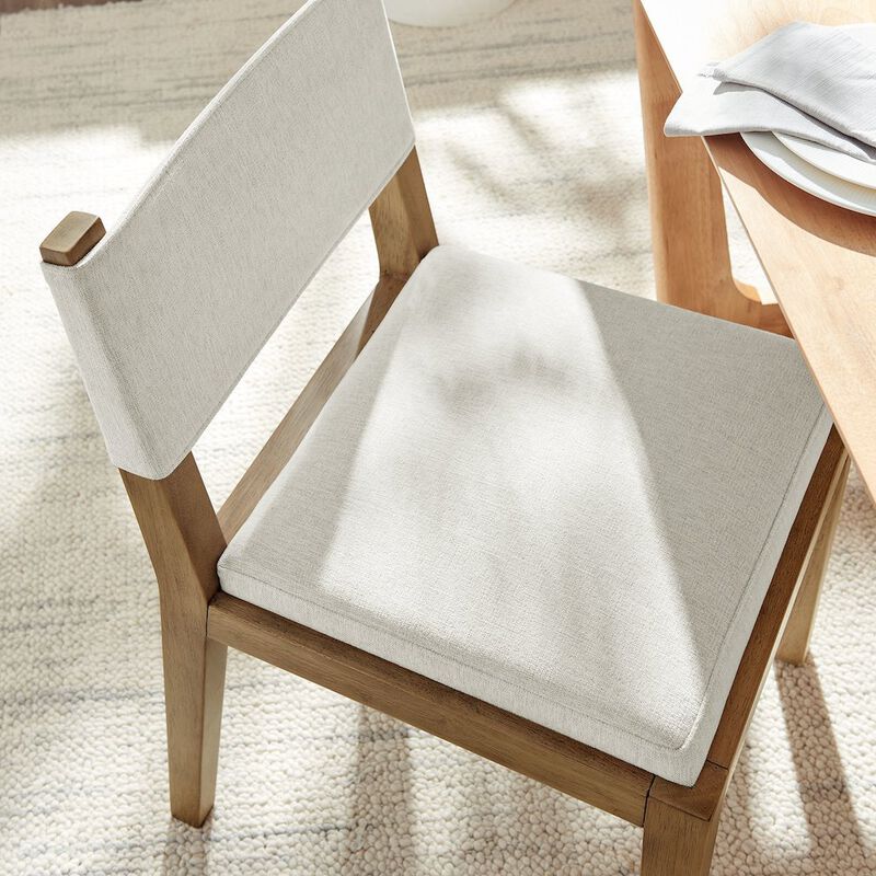 Calder Fabric Upholstered Wood Armless Dining Chair image number 8