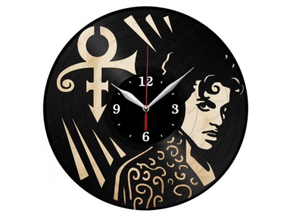 Prince Vinyl Black Wall Clock Home Decor