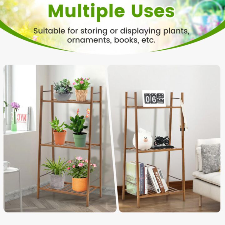 Hivvago 3 Tiers Vertical Bamboo Plant Stand