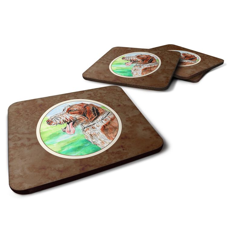 Caroline's Treasures 7134FC Italiano Spinone Foam Coasters (Set of 4), 3.5, Multicolor image number 0