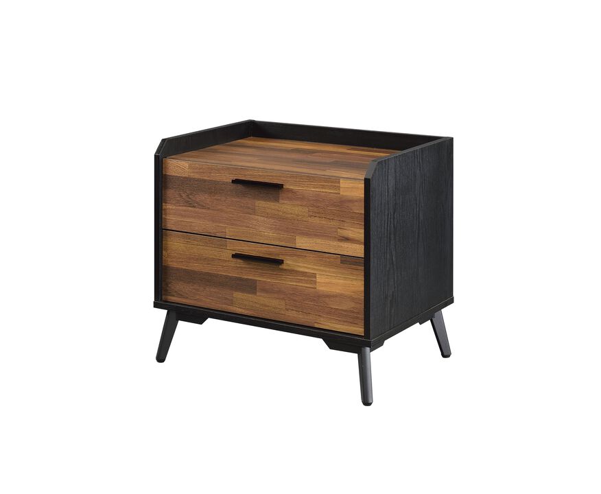 ACME Jiranty Accent Table, Walnut & Black Finish