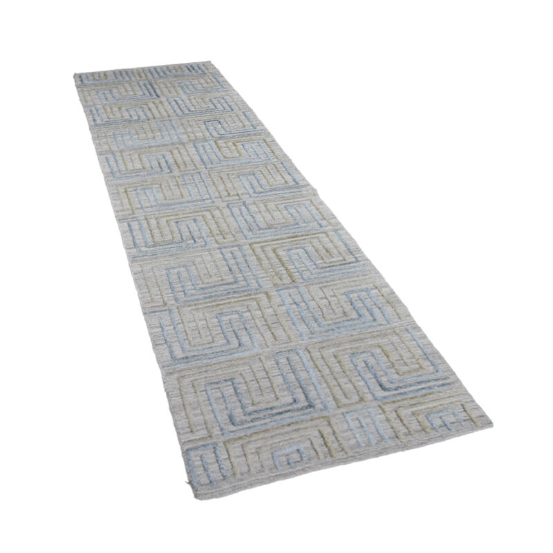 RUGSOTIC CARPETS HAND WOVEN FLAT WEAVE KILIM POLYESTER ECO-FRIENDLY AREA RUGS  - Runner Shape, Geometric Modern Design, Low Pile  Handmade Area Rugs (DP0005) image number 2