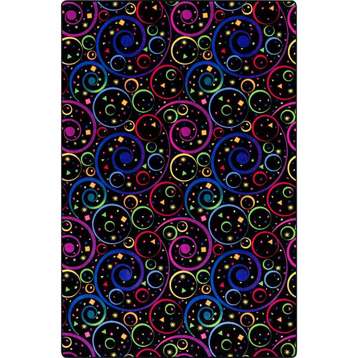 Joy Carpets Neon Lights Fun and Games, Area Rug