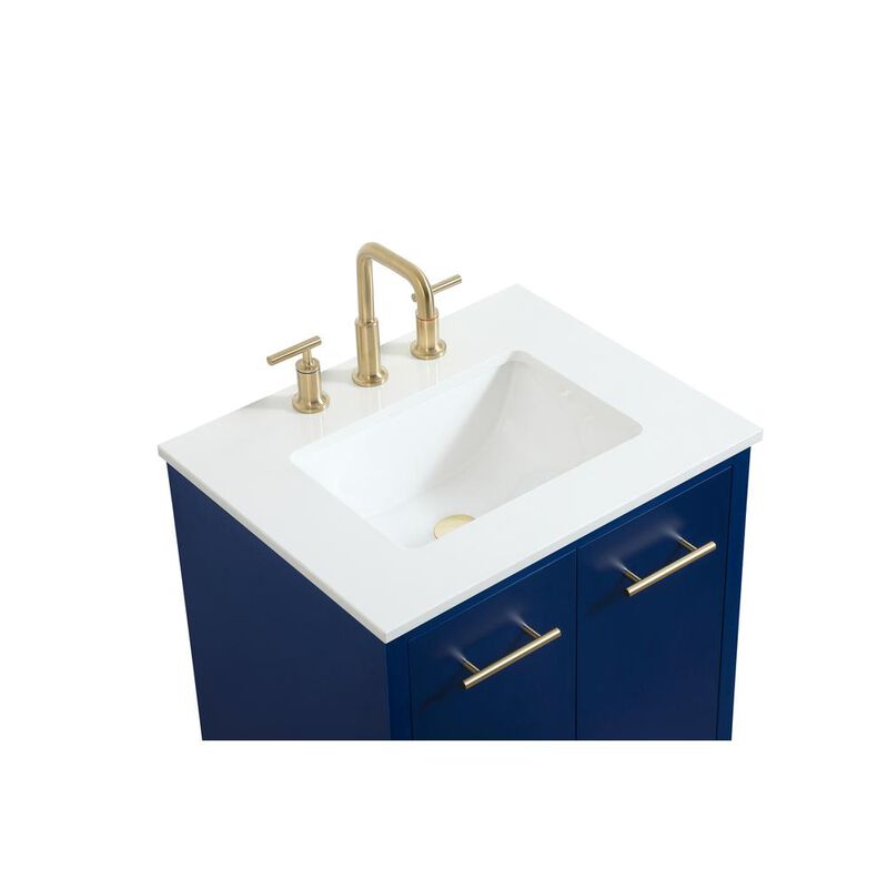 Elegant Kitchen and Bath 24 inch Single bathroom vanity in blue