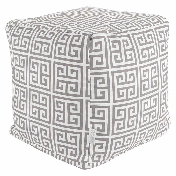 Majestic Home Goods Cube Pouf Towers Gray