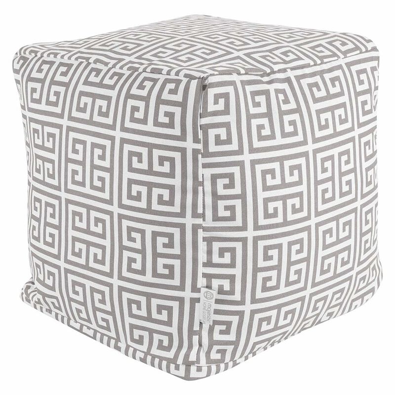 Majestic Home Goods Cube Pouf Towers Gray