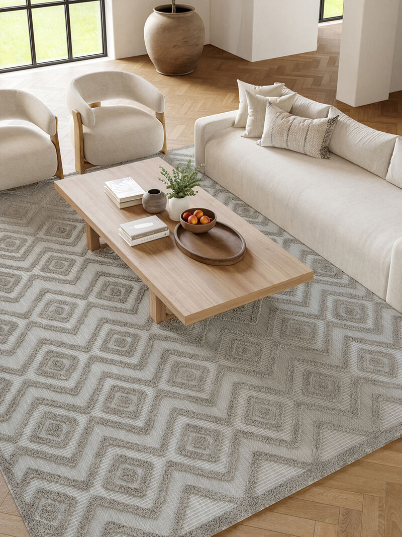 Versatile NRV01 Silver/Gray 7' x 10' Rug image number 1