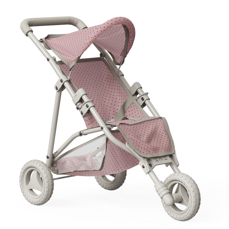 Olivia's Little World Polka Dot Princess Baby Doll Jogging Stroller, Pink/Gray image number 0