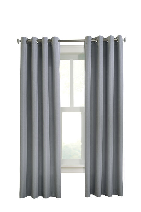 Habitat Margaret Light Filtering Provide Daytime Privacy Woven Textured Pattern Grommet Curtain Panel Grey