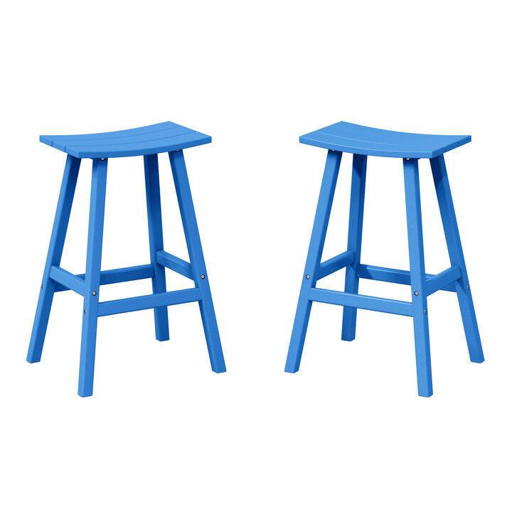 WestinTrends 2 piece set of 29" height Outdoor / Patio Saddle bar stools