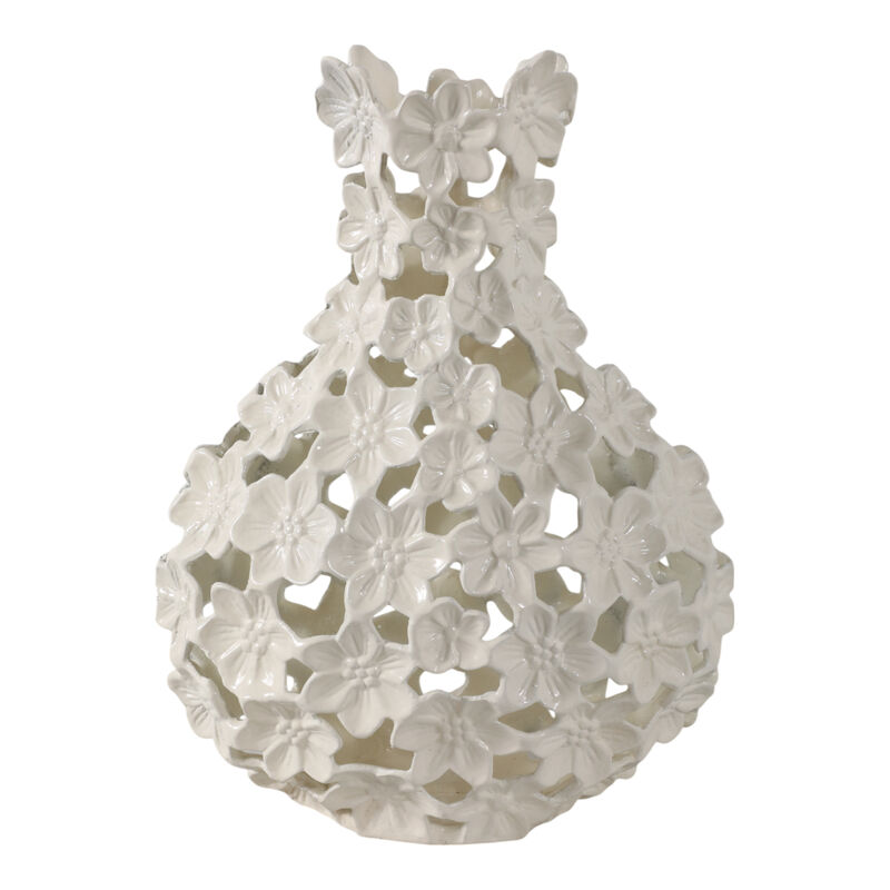 Cut-out Flower Metal Vase image number 0