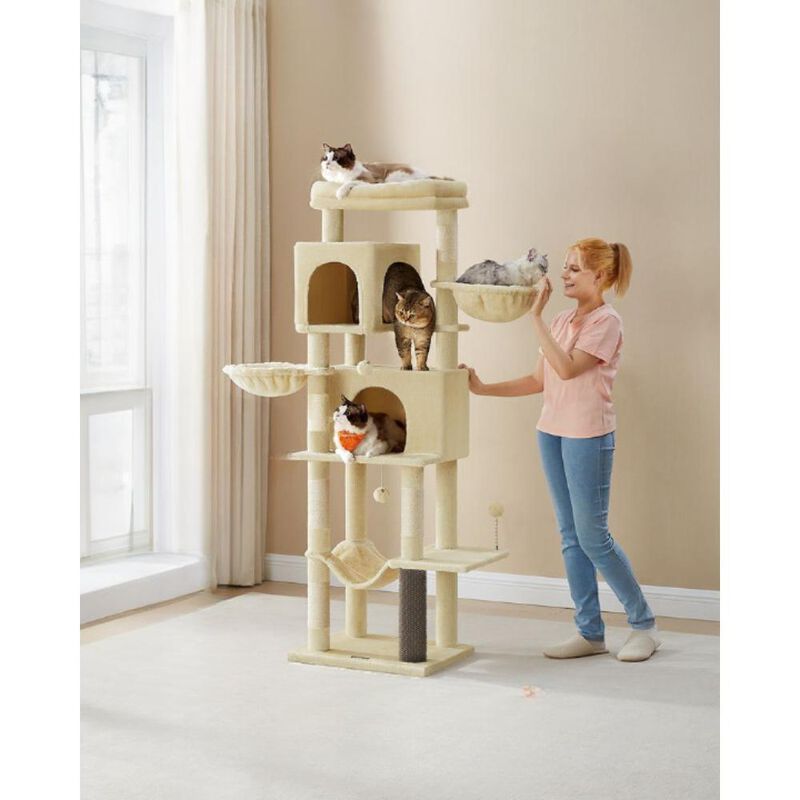 Cat Tree Tower Multi-Level Climbing Post with Scratching Posts and Cozy Perches