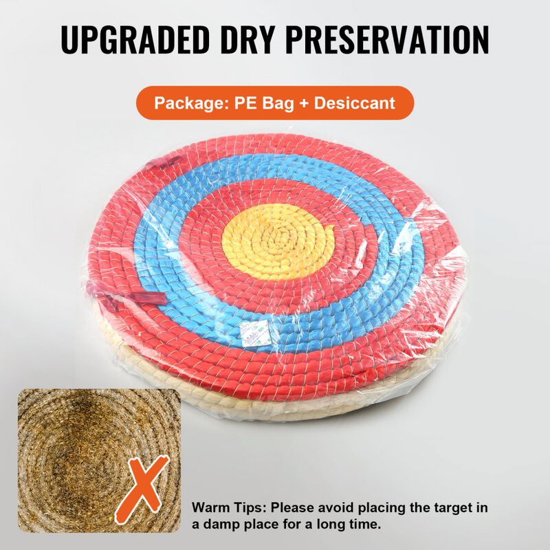 Handmade Straw Arrow Target, 3-Layer Round Archery Target for Outdoor Bow Shooting-Multi Color image number 4