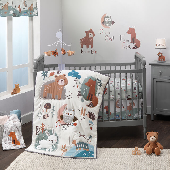 Bedtime Originals Animal Alphabet 5-Piece Infant Nursery Baby Crib Bedding Set