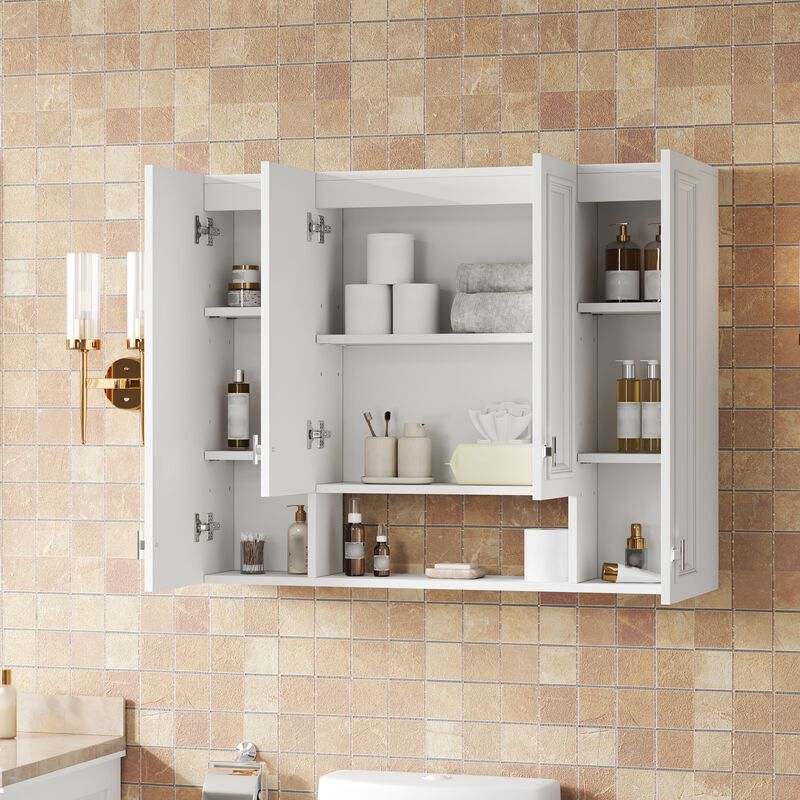 ELEMENT ACE Modern Wall-Mounted Bathroom Storage Cabinet with Adjustable Shelves image number 3