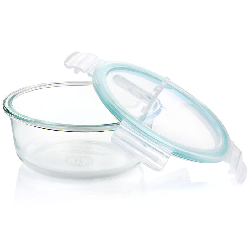 Martha Stewart 6 Piece Round Glass Storage Containers with Leak Proof Lids