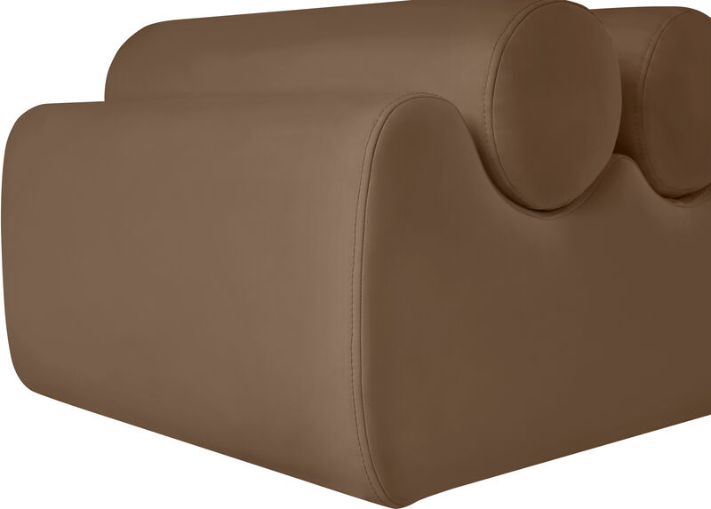 Meridian Furniture Rumble Brown Vegan Leather Bench