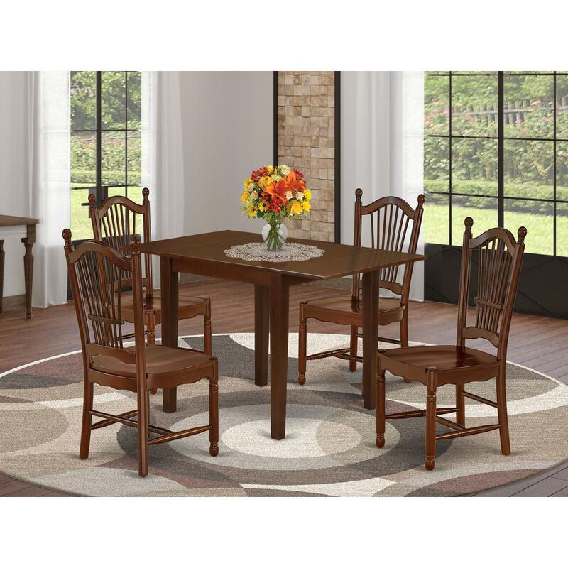 East West Furniture Dining Room Set Mahogany