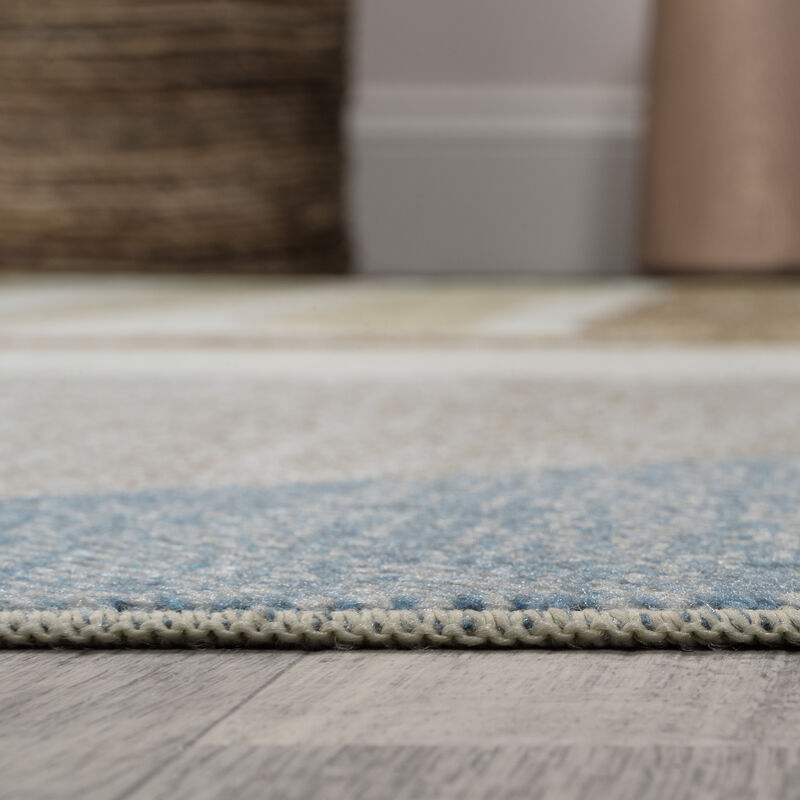 Algae Abstract Glam Botanical Machine-Washable Area Rug