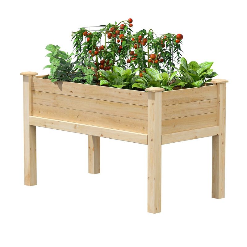 Elevated Victory Planter Box – Natural Cedar Raised Garden Bed