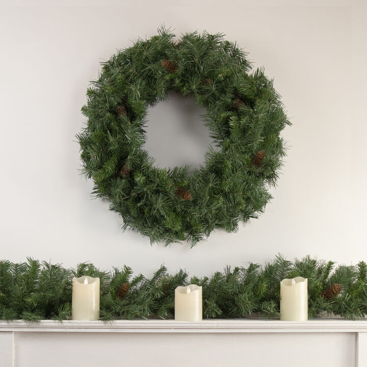 Black River Pine Artificial Christmas Wreath  24-Inch  Unlit