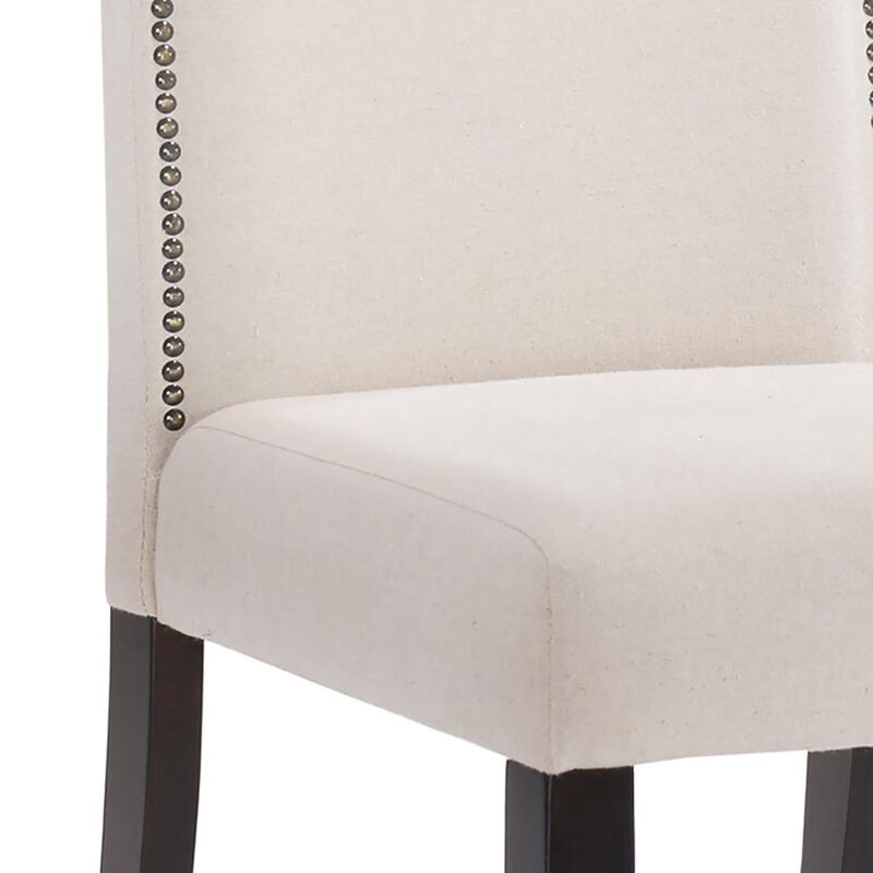 Carolina Living Romero Parson Chair - Espresso - Linen Upholstery