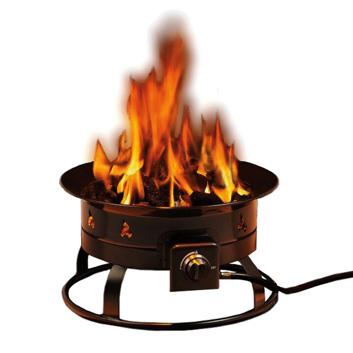 HeiningerHeininger 5995 58,000 BTU Portable Propane Smokeless Outdoor Gas Fire Pit Black