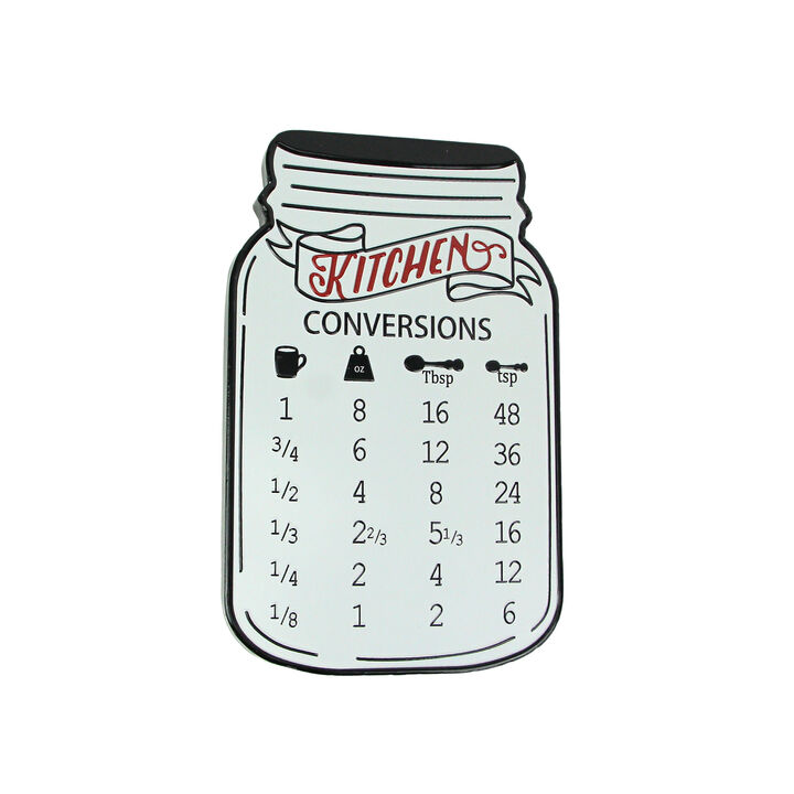 Rustic Measurement Conversion Chart Metal Wall Hanging 16 Inches