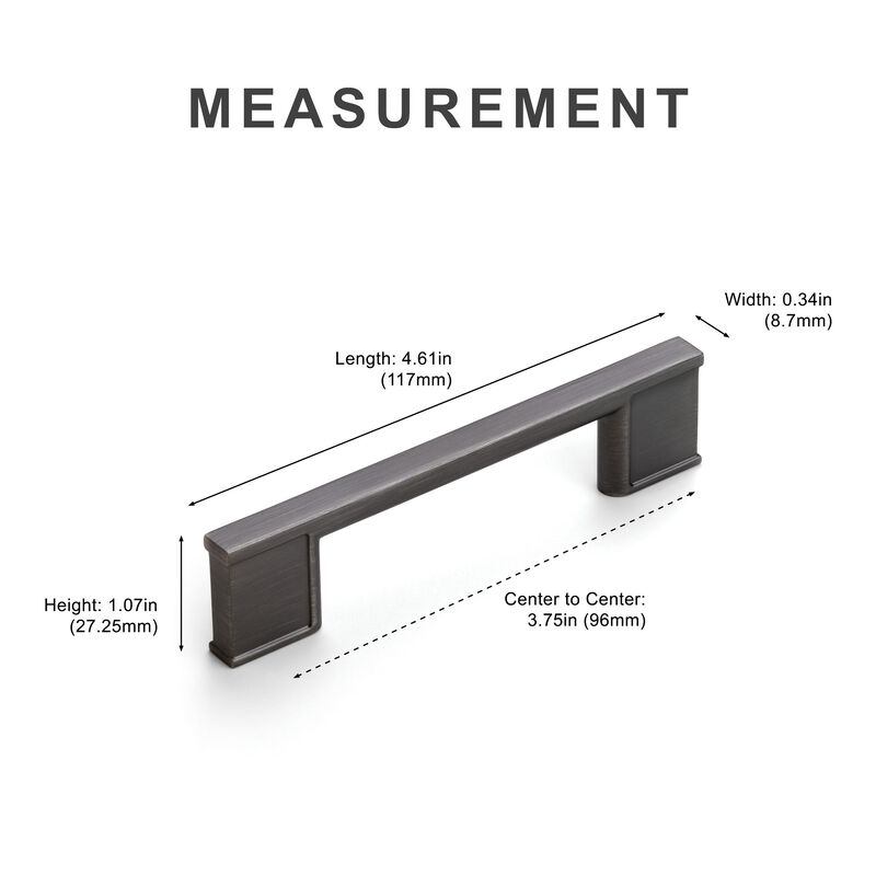 Hestia Hardware 10 Pack 3.75 Inch New Slim Square Cabinet Handles image number 3