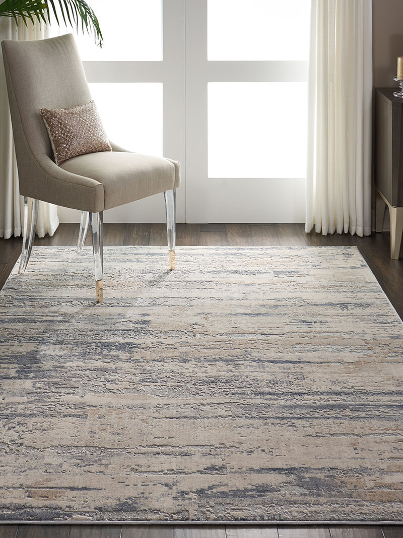 Rustic Textures RUS04 Beige/Gray 6' x 9' Rug