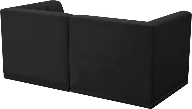 Meridian Furniture Relax Black Velvet Modular Sofa image number 2