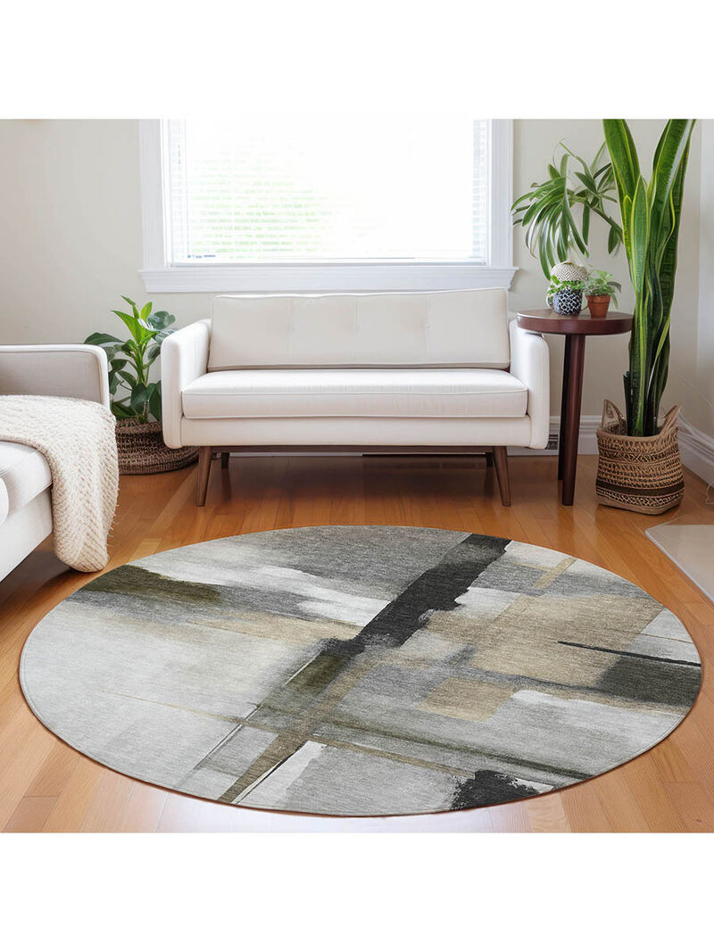 Ravenna RN9 Grey 8' Round Rug