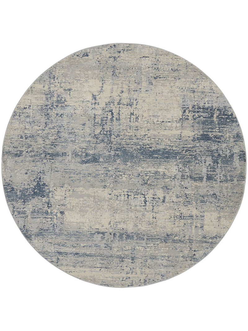 Rustic Textures RUS10 Ivory/Blue 5'3" x Round Rug image number 0