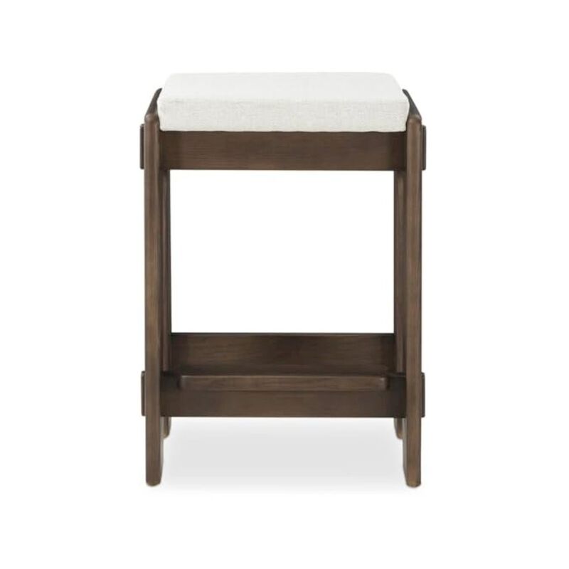 Starlight Canyon Home Oak Counter Stool Upholstered Backless Seat Minimalist Bar Stool Design image number 1