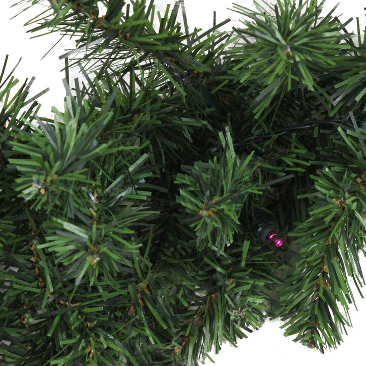 9' x 10" Pre-Lit LED Canadian Pine Artificial Christmas Garland - Multi Lights