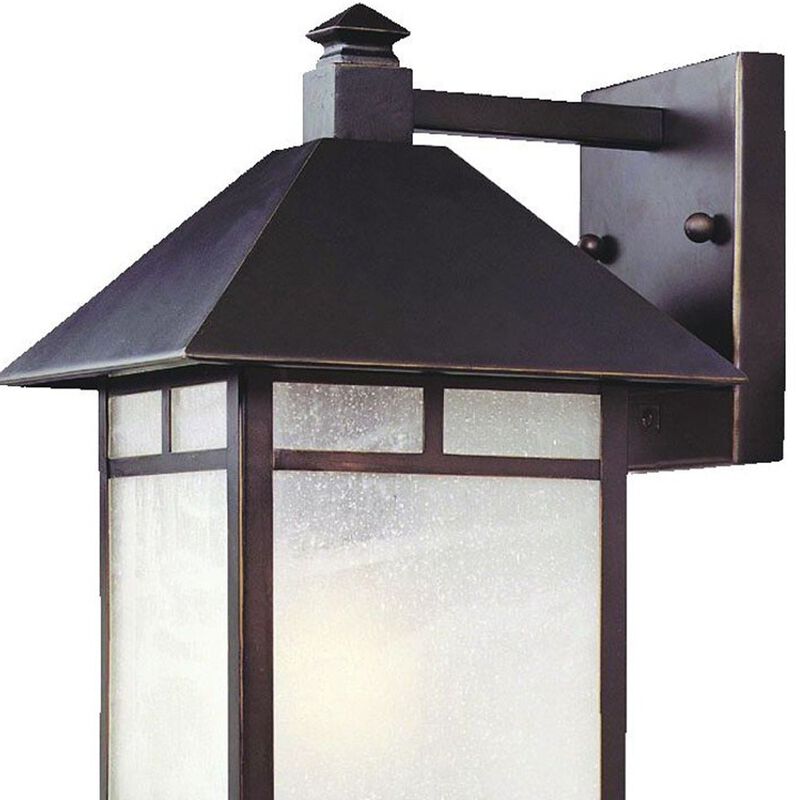 Weather Resistant Frosted Glass Outdoor Wall Lantern Fixture
