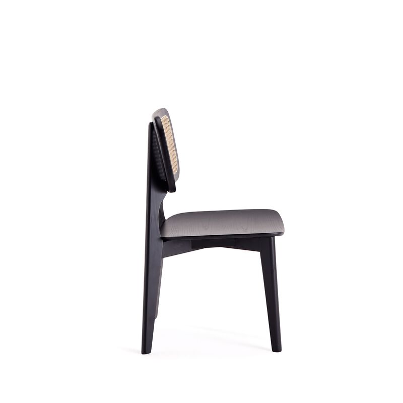 Versailles Black Sqaure Dining Chairs (Set of 4)