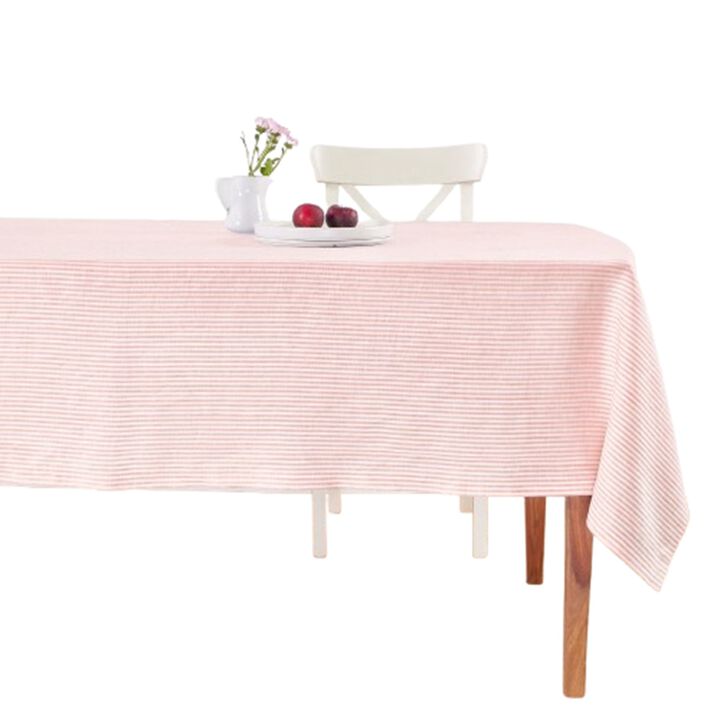 Solino Home 100% Pure Linen Tablecloth - Narrow Stripe