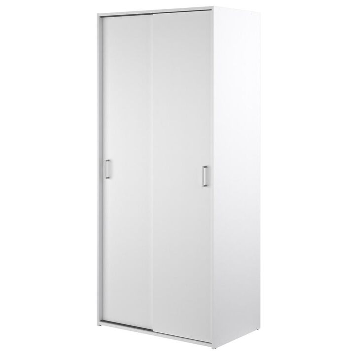 Tvilum Space Wardrobe with 2 Sliding Doors, White