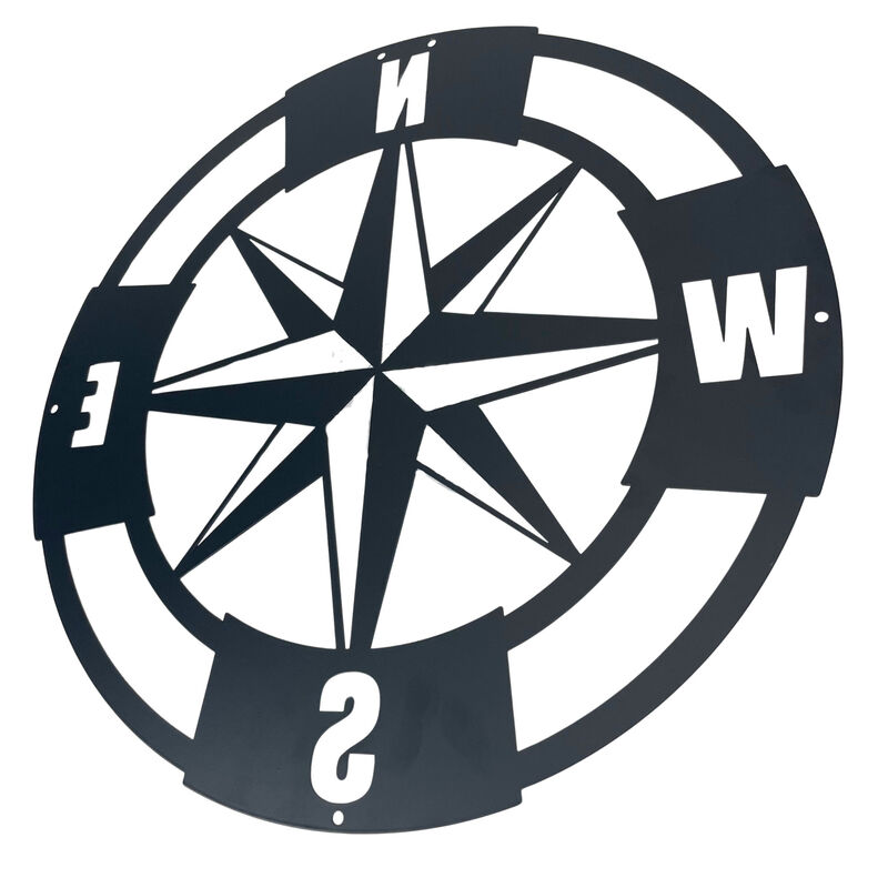 Intricate Metal Compass Rose Wall Art &ndash; 15.5 Inch Diameter image number 4