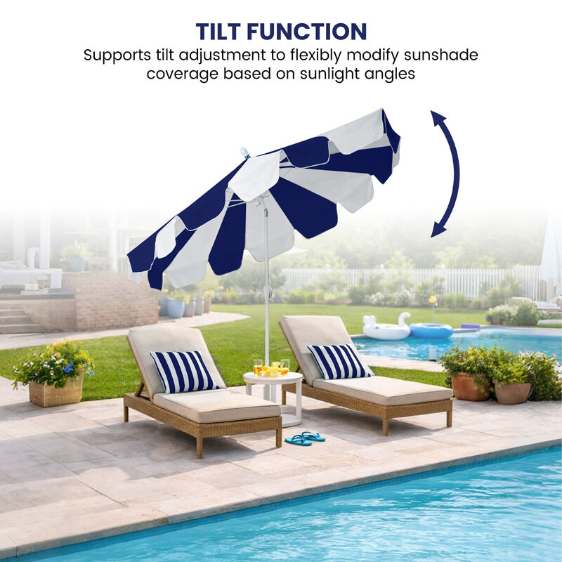 Mondawe 10 ft. Pagoda Patio Umbrella with Crank Lift & Tilt Adjustable in Black image number 6